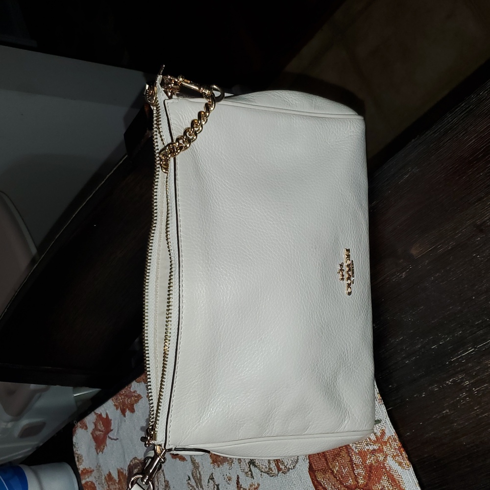 Coach Off-White Leather Crossbody Bag - Picture 9 of 16